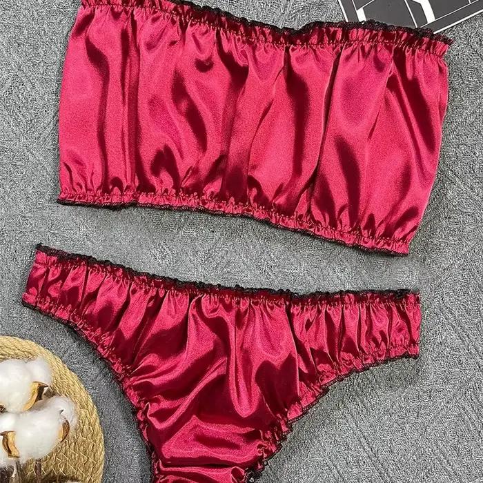 Ensemble de lingerie sexy en dentelle noire pour femmes