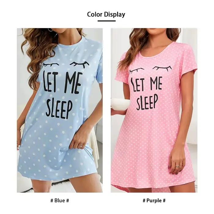 Chemise de nuit en soie de lait pour femmes