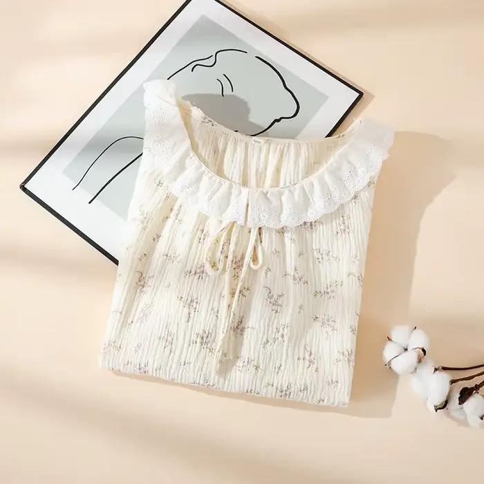 Chemise de nuit d'été à manches courtes pour femmes