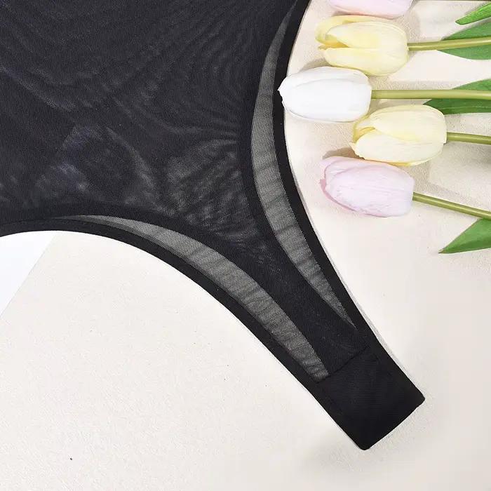 Body en dentelle transparente en maille