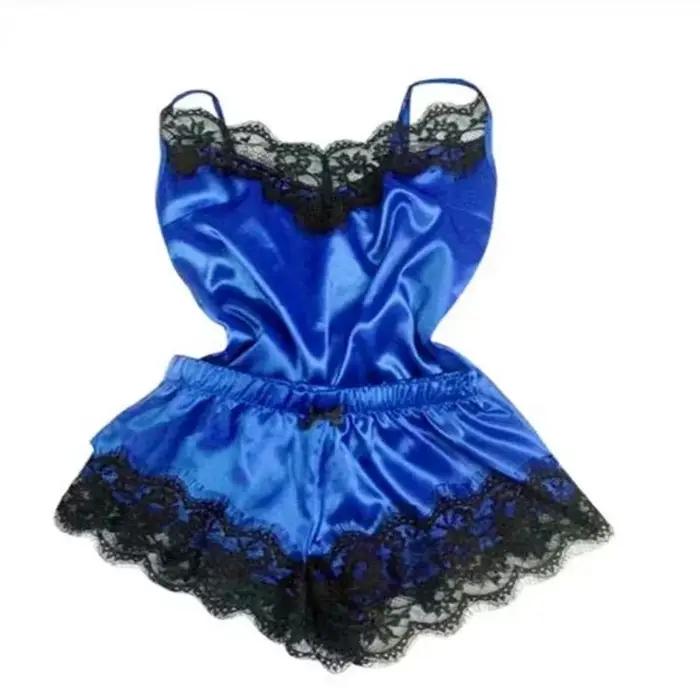 Ensemble pyjama en Satin et dentelle pour femmes