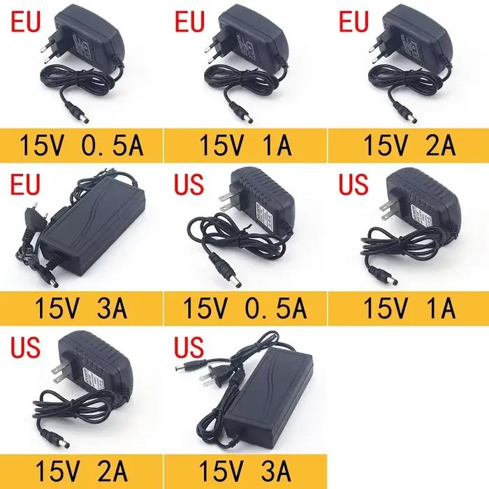 AC 110-240V DC 3V 5V 6V 9V 12V 15V 24V 0,5a 1A 2A 3A 5A 6A 8A adaptateur d'alimentation universel adaptateur de chargeur Eu Us pour lumière LED