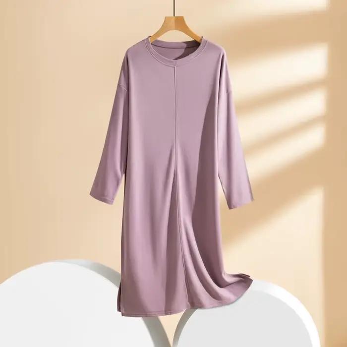 3/4 manches épais chaud maison chemises de nuit femmes automne et hiver chemise