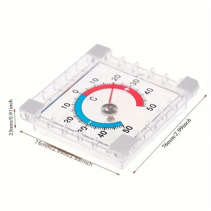 Thermomètre à cadran sans batterie, montage mural pour fenêtre intérieure et extérieure, jauge de température-50C à 50C, cadeau pour usage domestique et au bureau