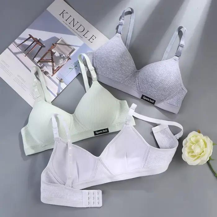 Soutien-gorge sans armatures en coton pour femme