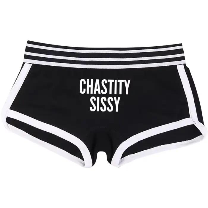 CHASTITY SISSY sous-vêtements pour femmes drôle femme Boxer Shorts coton garçon