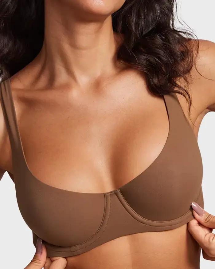 Soutien-gorge balconnet sans couture avec armatures