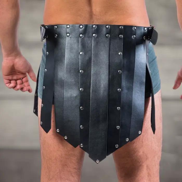 Harnais de lingerie en cuir PU pour hommes, jupe de gladiateur et harnais de poitrine pour hommes, sangles en cuir PU, harnais kilt en cuir PU pour hommes