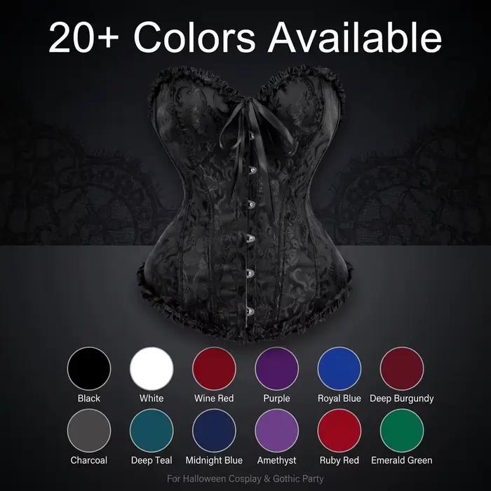 Corset Vintage Jacquard pour Femme