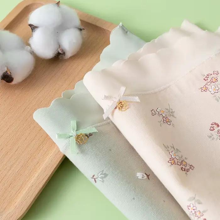 Coton femmes culottes imprimé mignon japonais filles slips Sexy Lingerie taille moyenne respirant sous-vêtements sans couture caleçons culotte