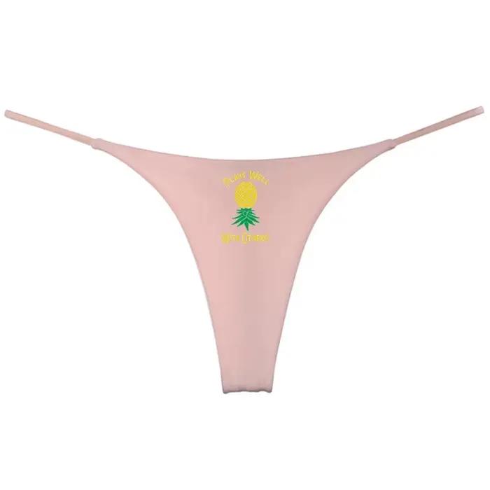 UPSIDE DOWN PINEAPPLE Sous-vêtements chauds en coton pour femme String à fines bretelles double couche