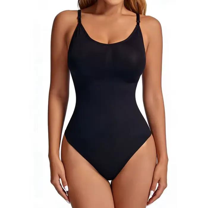 Body sculptant doux pour femme, effet string, avec contrôle du ventre et rehausseur de fesses, gaine amincissante