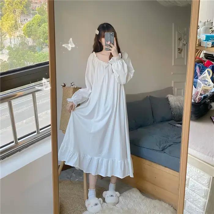 INS Nuissette – robe de Nuit ample à manches longues pour femmes