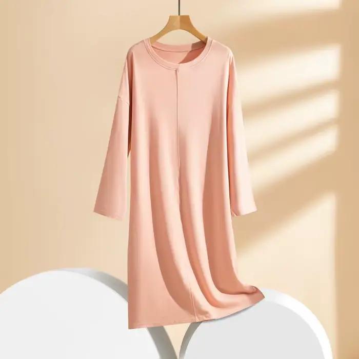 3/4 manches épais chaud maison chemises de nuit femmes automne et hiver chemise