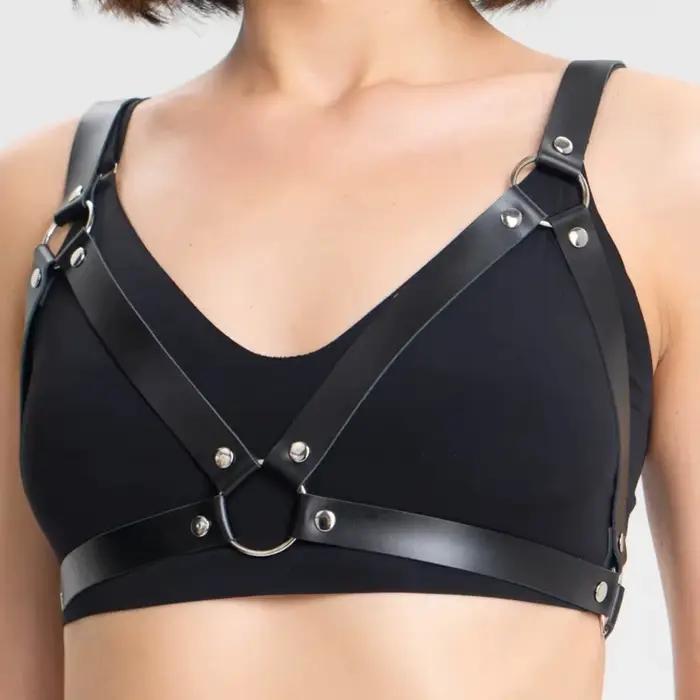 Harnais de corps pour femmes, ceinture en cuir PU réglable, style gothique, harnais Y2K, accessoires exotiques pour femmes