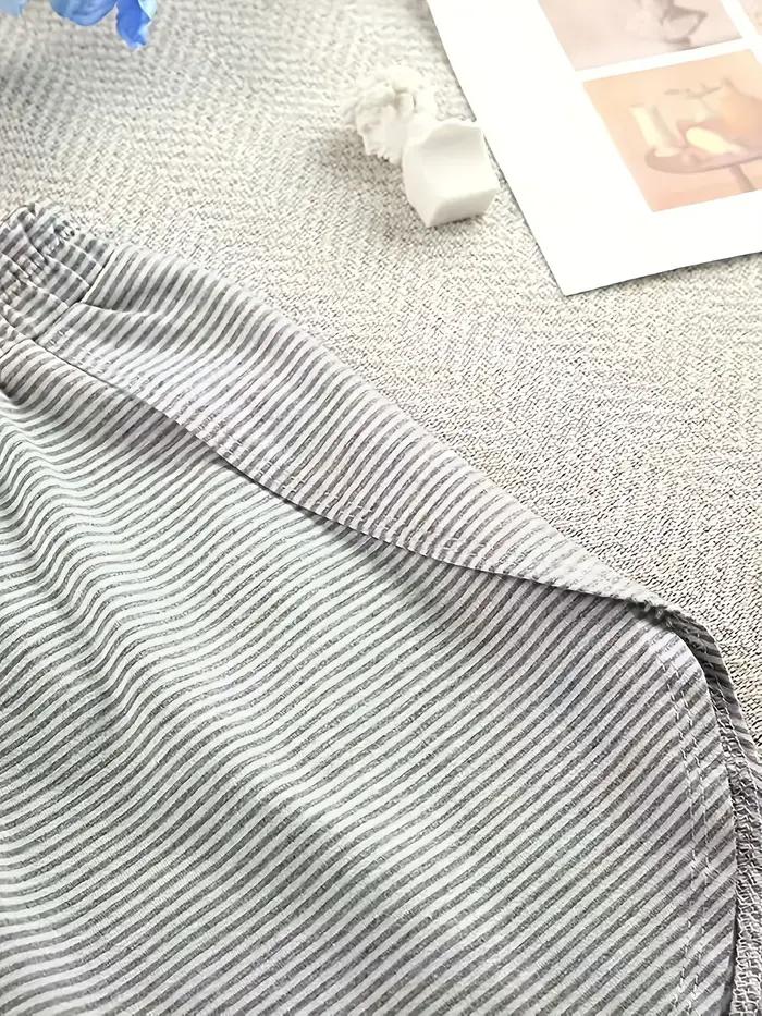 Ensemble pyjama rayé pour femme 2 pièces