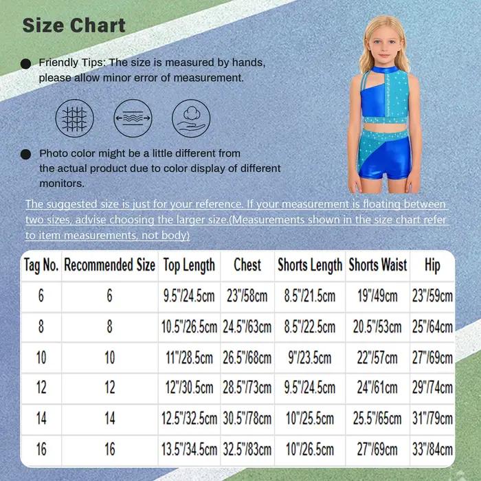 Tenue de gymnastique pour enfants filles, patinage artistique, danse de Ballet, Costume de spectacle, strass brillants, haut court métallique avec short
