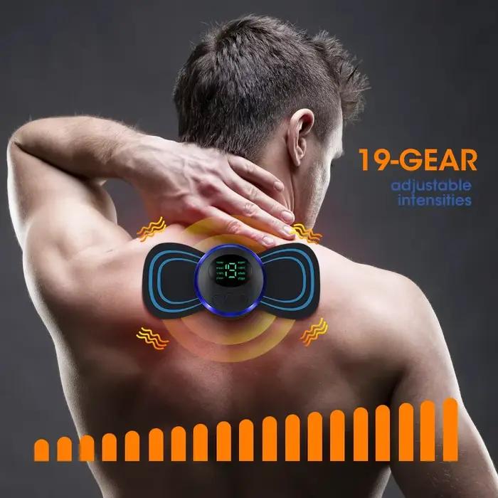 Ensemble de masseur de cou électrique intelligent, Patch Cervical, 8 Modes, 19 niveaux d'intensité, outils de Massage portables à usage domestique pour soulager la Fatigue