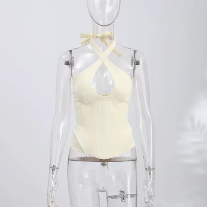 Corset côtelé pour femme