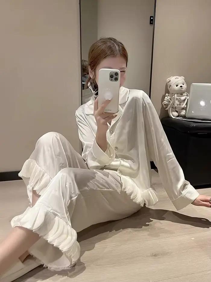 Ensemble de pyjamas à manches longues pour femmes