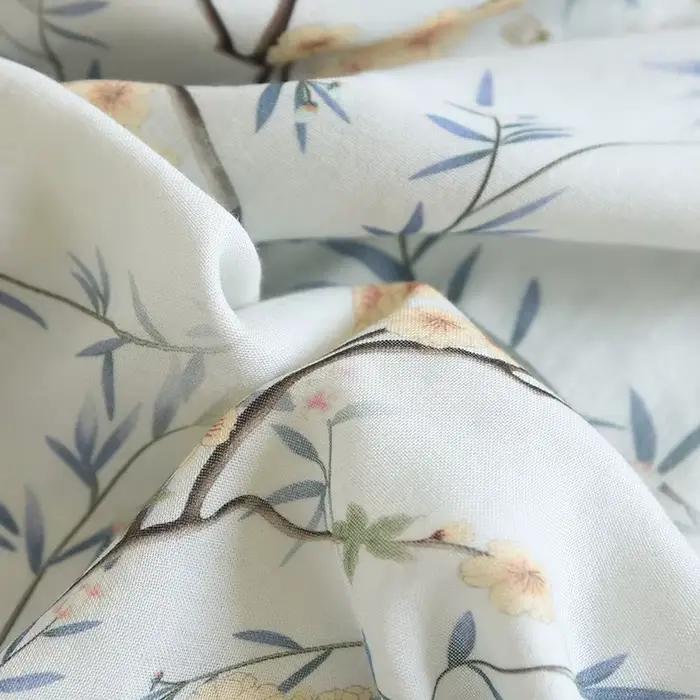 Chemise de nuit en coton et tissu bambou pour femmes, ample, surdimensionnée, couleur verte, Style National, vêtements de nuit, été
