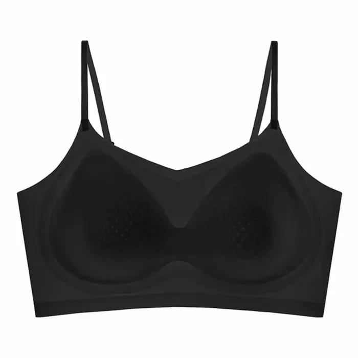 Soutien-gorge sans couture confortable et ajusté, anti-affaissement, dos élégant, sans armatures, décolleté en V profond, antichoc, pour femme