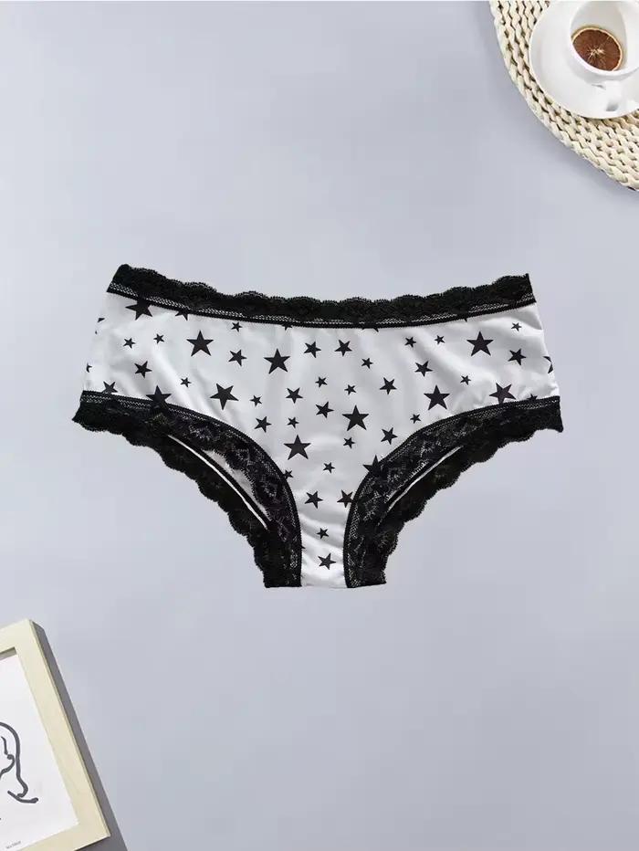 Culotte sexy en dentelle pour femmes, 4 pièces, short de noël à la mode et confortable pour filles
