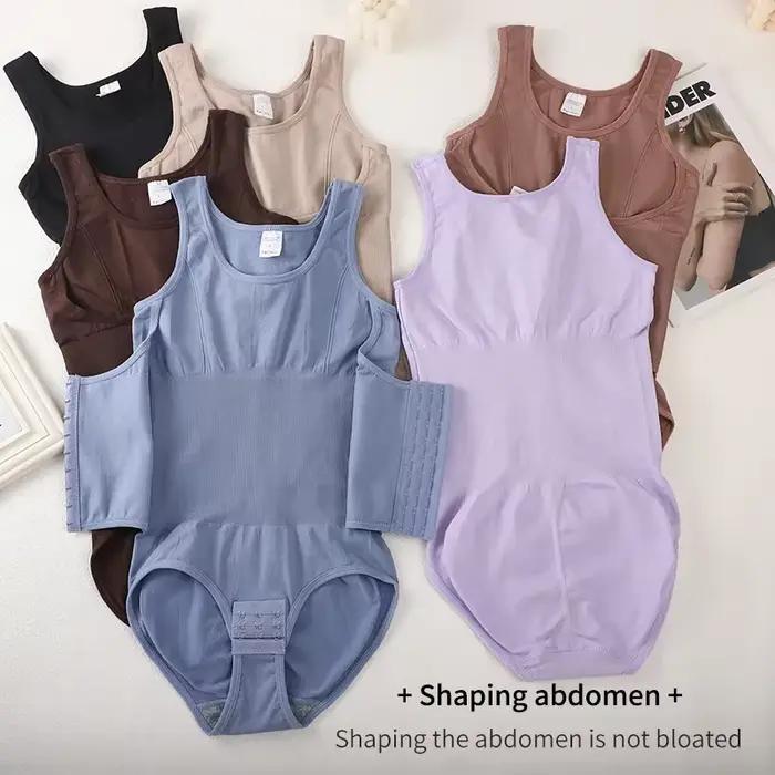 Body Shapewear Double boutonnage ventre contrôle corps Shaper post-partum minceur femme taille formateur