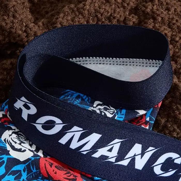 Rose imprimé femmes culottes glace soie boxeurs Lingerie Sexy respirant sans couture taille moyenne Boyshorts dames rétro caleçons culotte