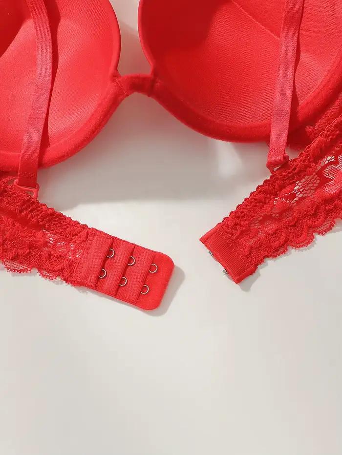 Soutien-gorge Viomisha Femme Push Up Armature Rembourré Décolleté Profond Bretelles Dentelle Couverture Complète T-Shirt Confortable Maintien Quotidien Lingerie Essentiel Respirant Doux