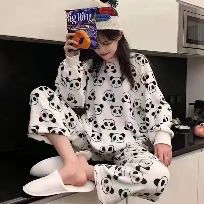 Pyjama en Velours à Manches sulfpour Femmes