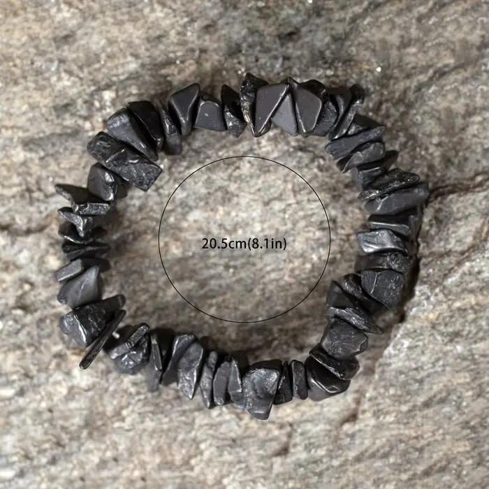 Bracelet tourmaline noire gravier, bracelet réglable, bracelet en pierre naturelle, 1 pièce