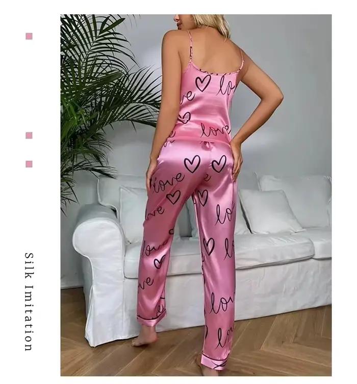 Ensemble de pyjamas en satin pour femmes