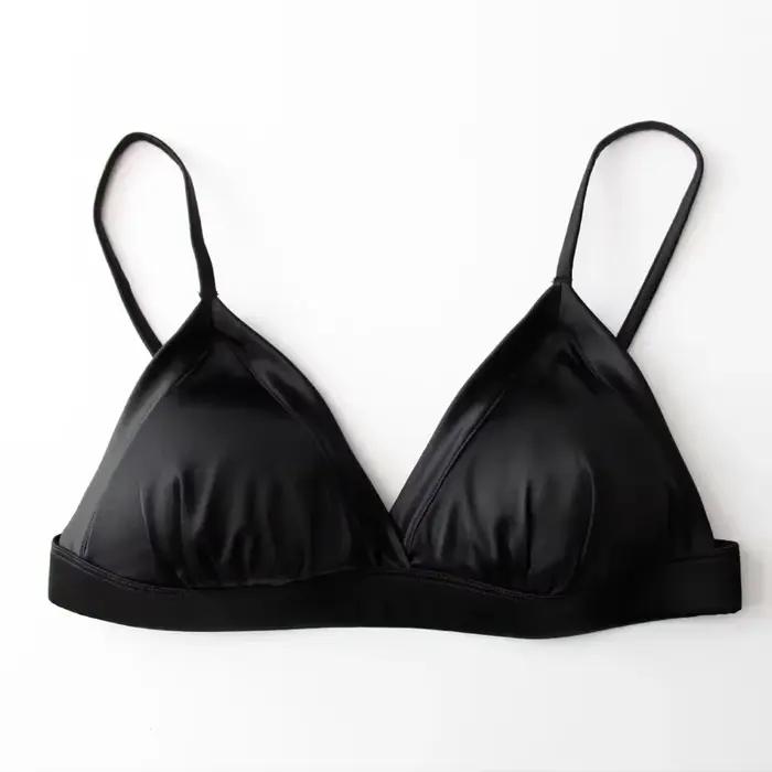 InjThin-Ensemble de soutien-gorge et caleçon en satin pour femme