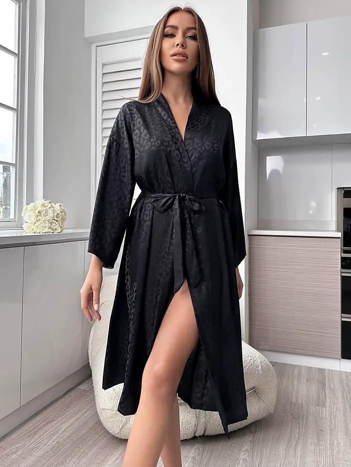 Robe de nuit imprimée léopard
