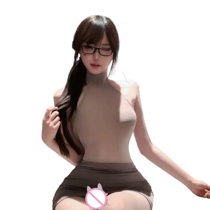 Ensemble de pyjama transparent pour femme