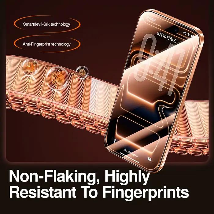 SmartDevil HD Film en verre trempé pour iPhone 17 ProMax protecteur d'écran de confidentialité pour iPhone 17Air 17Pro 16Pro 16 anti-empreintes digitales