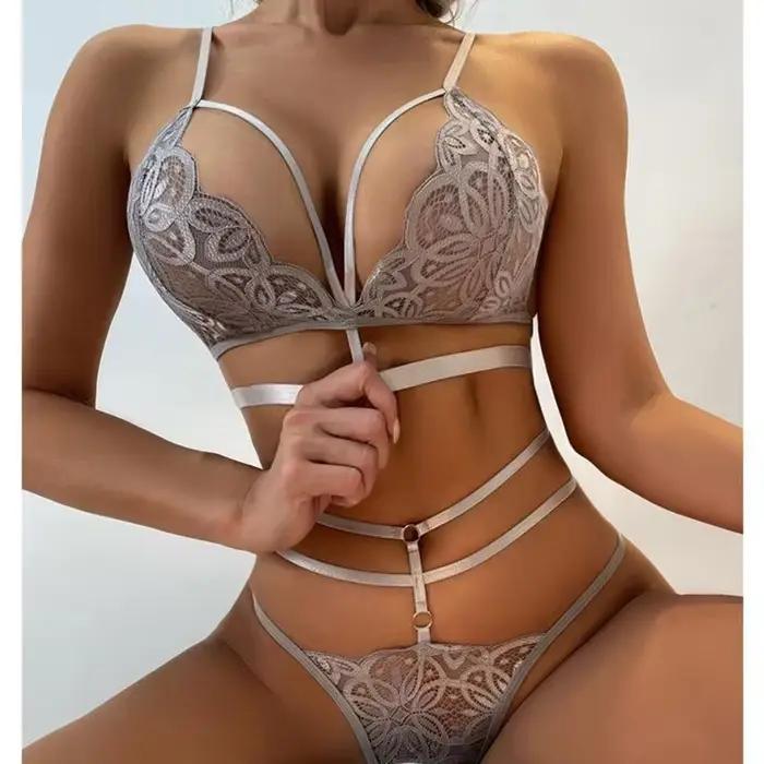 Lingerie Sexy rouge pour femmes noir 2 pièces ensembles exotiques