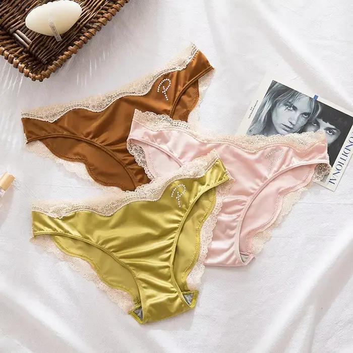 Femmes Sexy à bretelles brodées culottes sous-vêtements