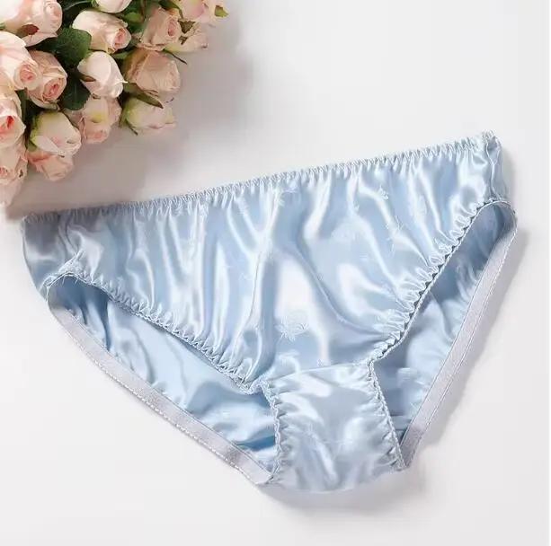 Vente chaude 2025 nouvelle couleur 100% culotte en soie naturelle femme slip trigonométrique taille basse lingerie