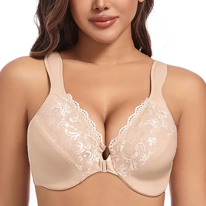 Soutien-gorge minimiseur à fermeture avant pour femme