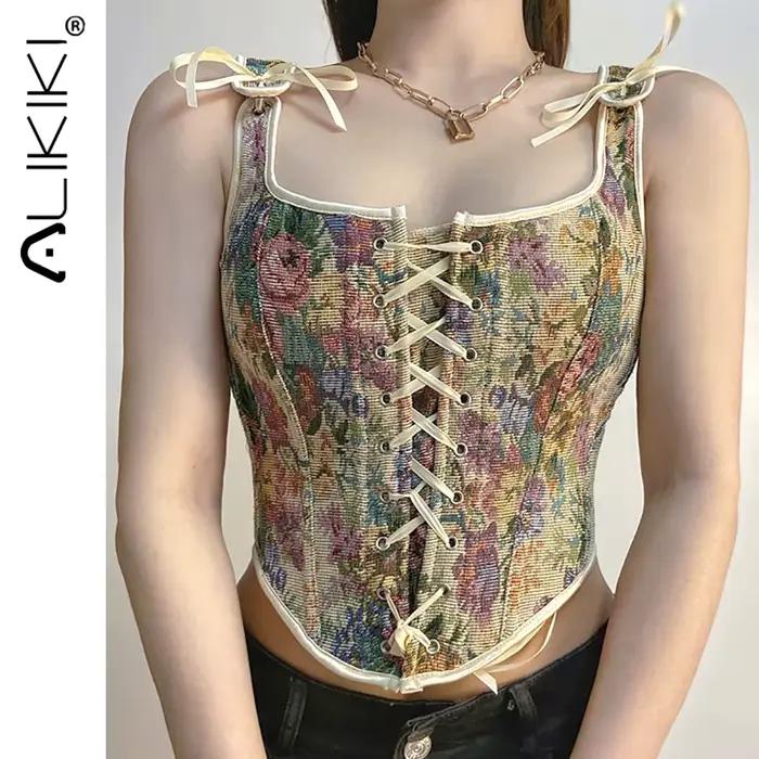 Corsets Vintage à lacets pour femmes