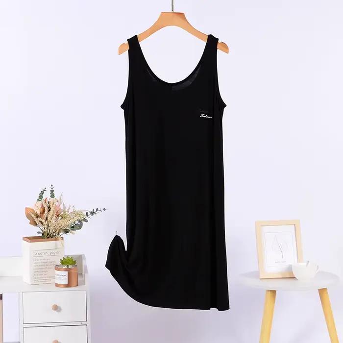 Robe de nuit sans manches pour femmes