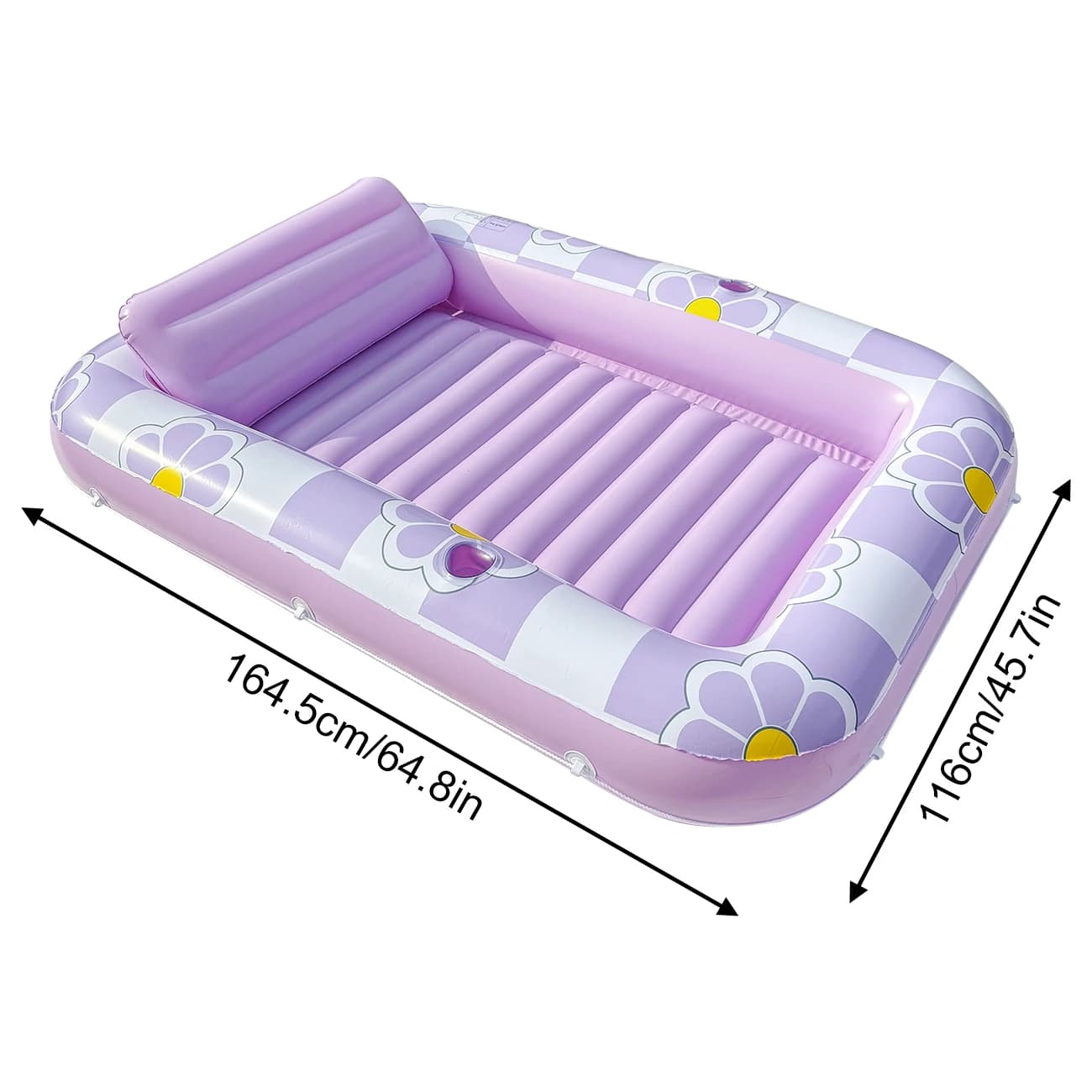 Bouée gonflable de piscine pour bronzage, flotteur de piscine pour adulte avec oreiller, radeau gonf