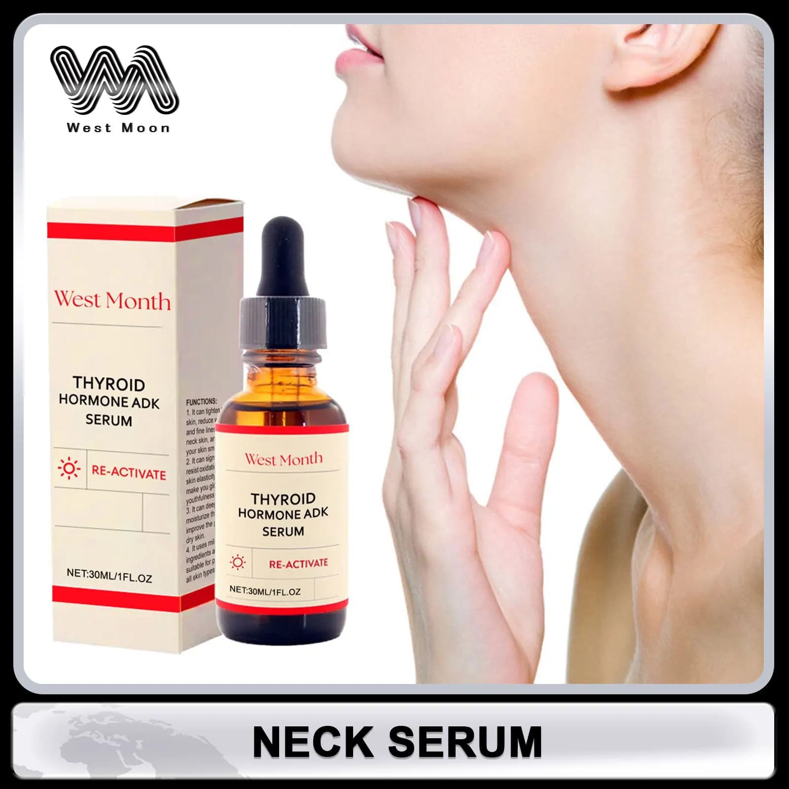 Sérum raffermissant pour le cou, élimine le double ruisseau, augmente titut de la peau, estompe les 