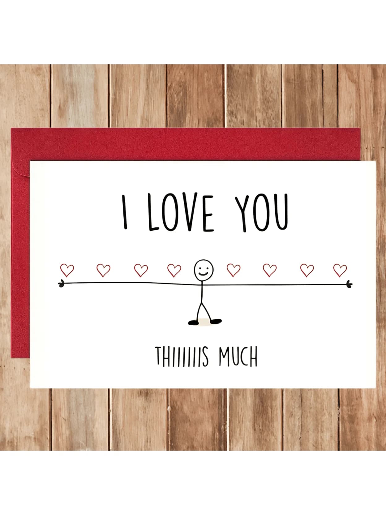 1pc carte d'amour drôle carte de saint valentin cadeau d'anniversaire carte d'anniversaire je t'aime