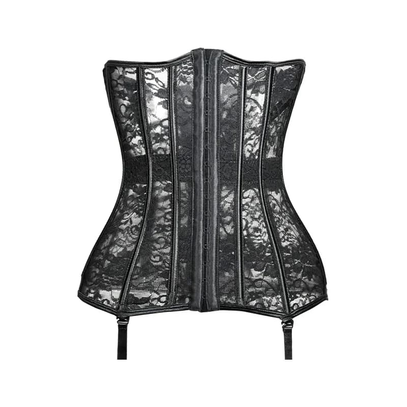 Corset sous le buste avec ceinture jarretelles, Lingerie Sexy, S-6XL