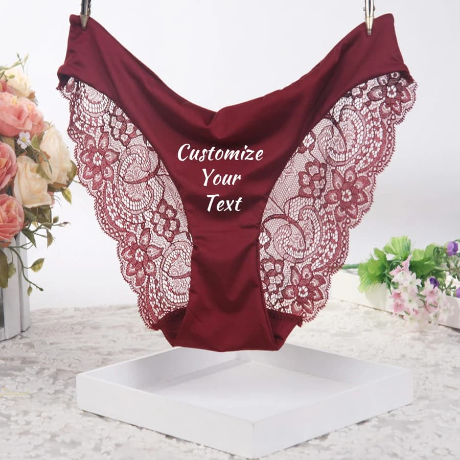 Personnalisez les culottes de mariée nom personnalisé cadeau dentelle string culotte de mariée cadea