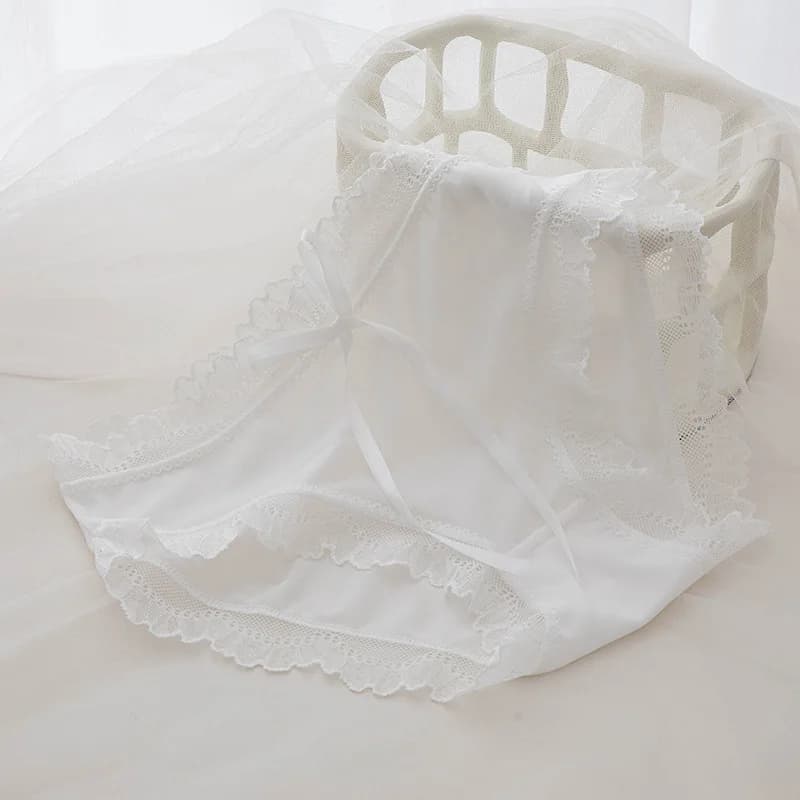 Culotte Sexy en dentelle et coton pour femmes, sous-vêtement confortable Invisible, taille moyenne, 