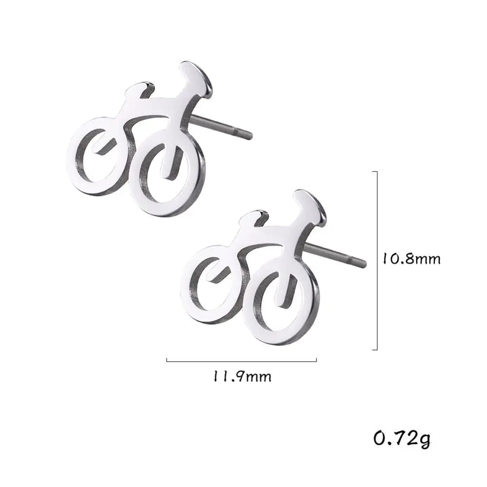 Sipuris – petites boucles d'oreilles de vélo en acier inoxydable pour femme, bijoux à la mode, cadea
